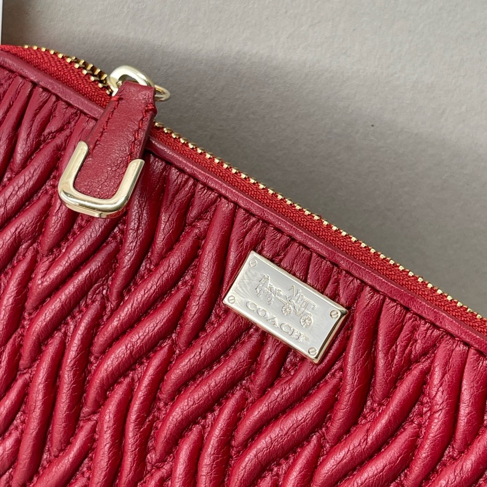(new+tag) Coach twist leather accordion zip around wallet clutch - Picture 12 of 12